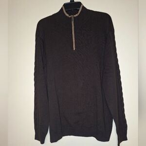 A Perry Ellis 1/4 zip 100% cotton sweater in a mens size large. NWT.